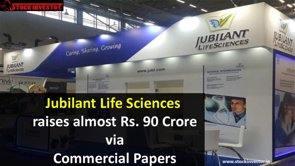 Jubilant Life Sciences raises almost Rs. 90 Crore via Commercial Papers